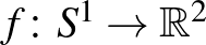 $f\colon S^1\to \mathbb{R}^2$