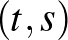 $(t,s)$