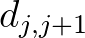 $d_{j,j+1}$