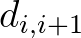 $d_{i,i+1}$