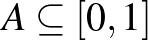 $A\subseteq [0,1]$