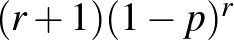 $(r+1)(1-p)^r$