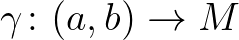$\gamma\colon (a,b)\rightarrow M$