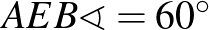 $AEB\sphericalangle=60^\circ$