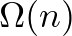 $\Omega(n)$