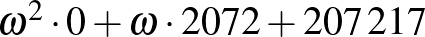 $\omega^2\cdot 0+\omega\cdot 2072+207\,217$