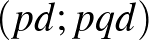 $(pd;pqd)$