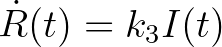 $\displaystyle \dot{R}(t) = k_3 I(t)
$