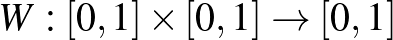 $W:[0,1]\times[0,1]\to[0,1]$