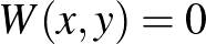 $W(x,y)=0$