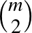 $m\choose2$