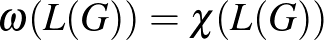 $\omega(L(G))=\chi(L(G))$