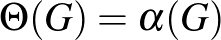 $\Theta(G)=\alpha(G)$
