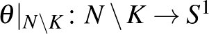 $\theta \vert _{N\setminus K}\colon N\setminus K\to S^1$