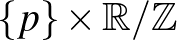 $\{ p\}\times {\mathbb{R}}/{\mathbb{Z}}$