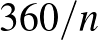 $360/n$