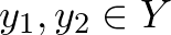 $y_1,y_2\in Y$