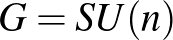 $G=SU(n)$