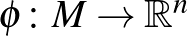 $\phi\colon M \to \mathbb{R} ^n$