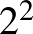 $2^2$