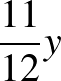 $\dfrac{11}{12}y$