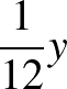 $\dfrac{1}{12}y$