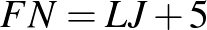 $\displaystyle FN=LJ+5
$