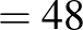 $\displaystyle =48$