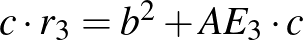 ${c\cdot r}_{3}=b^{2}+AE_{3}\cdot c$