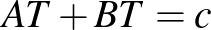 $AT+BT=c$