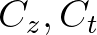 $C_z, C_t$
