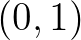 $(0,1)$