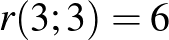 $r(3;3)=6$