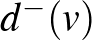 $d^{-}(v)$