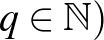 $q\in \mathbb{N})$