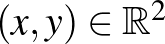 $(x,y)\in\mathbb{R}^2$