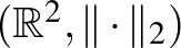 $(\mathbb{R}^2,\Vert\cdot\Vert _2)$