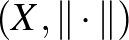 $(X,\Vert\cdot\Vert)$