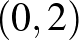 $(0,2)$