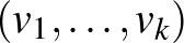$(v_1,\dots,v_k)$