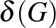 $\delta(G)$