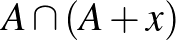 $A\cap(A +x)$