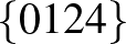 $\{0 1 2 4\}$