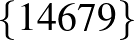 $\{1 4 6 7 9\}$