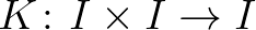 $K\colon I\times I\to I$