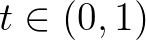 $t\in (0,1)$
