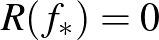$R(f_*) = 0$