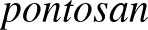 $\textit{pontosan}$