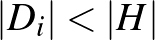 $\vert D_i\vert < \vert H\vert$