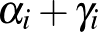 ${\alpha}_i+{\gamma}_i$